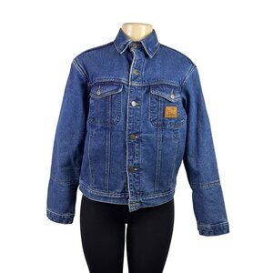 Fast Company Women’s Blue Cotton Jean Jacket Button-Up Style Size S